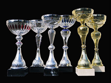 Lots de coupes de grandes tailles avec plaquettes personnalisables